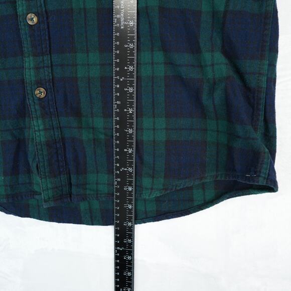 Vtg Boston Traders Shirt Mens L Green Plaid Flannel Grunge Cabincore Heritage - Picture 10 of 11